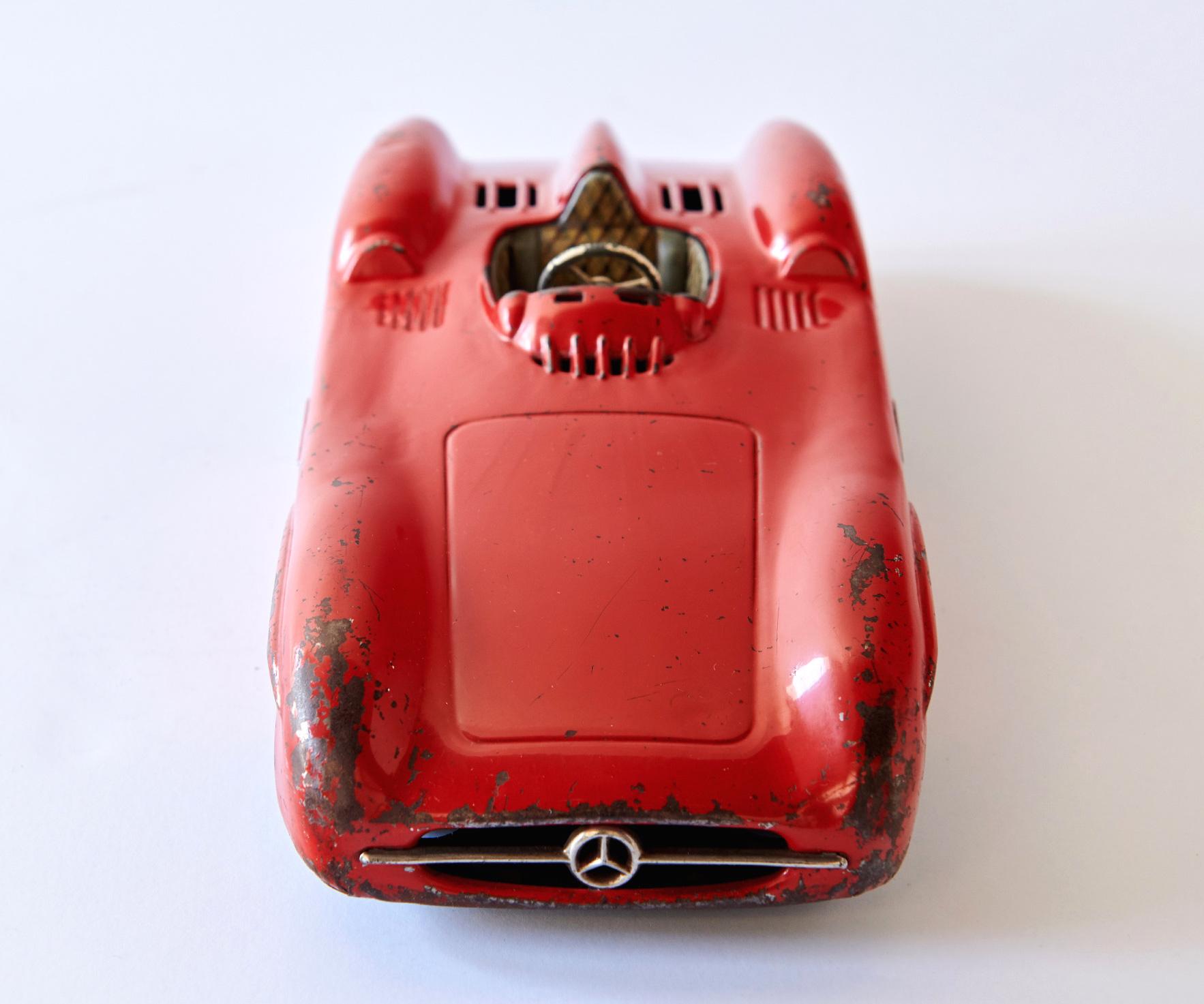 German 1950s Mercedes-Benz W196 Metal Toy Car by Johann Neuhierl Fürth