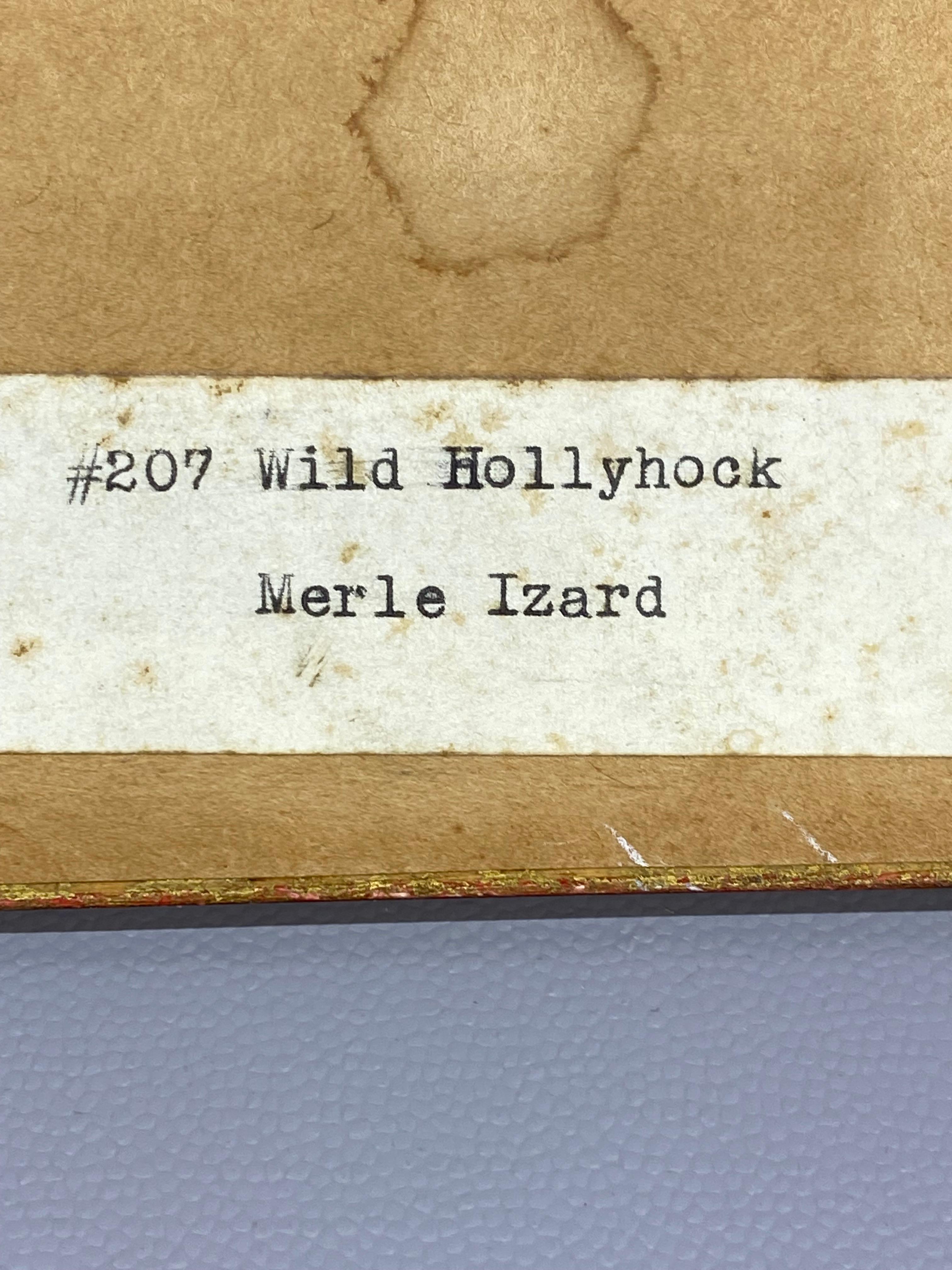 Peinture Merle Izard Wild Hollyhocks des années 1950 en vente 4