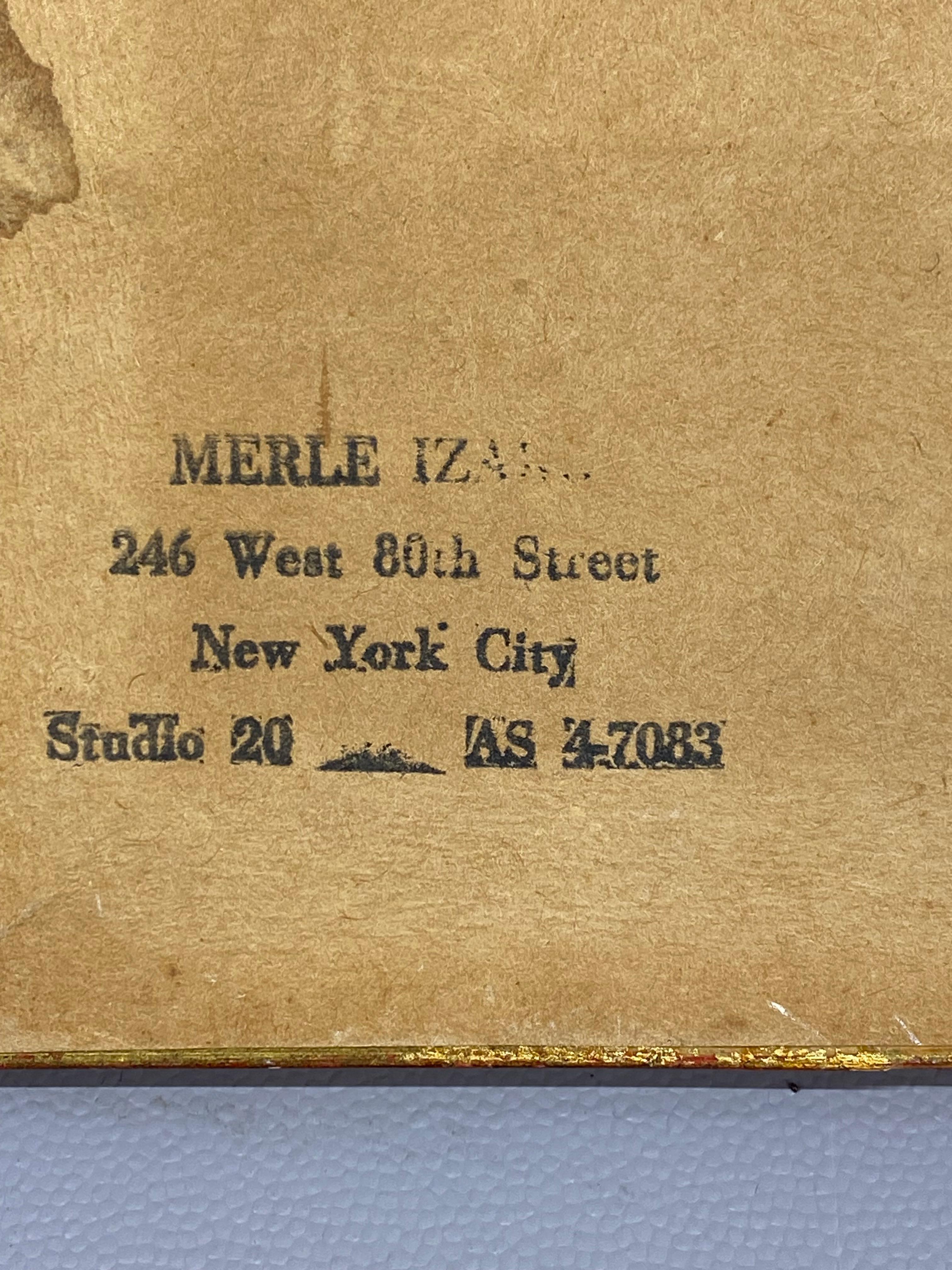 Peinture Merle Izard Wild Hollyhocks des années 1950 en vente 5