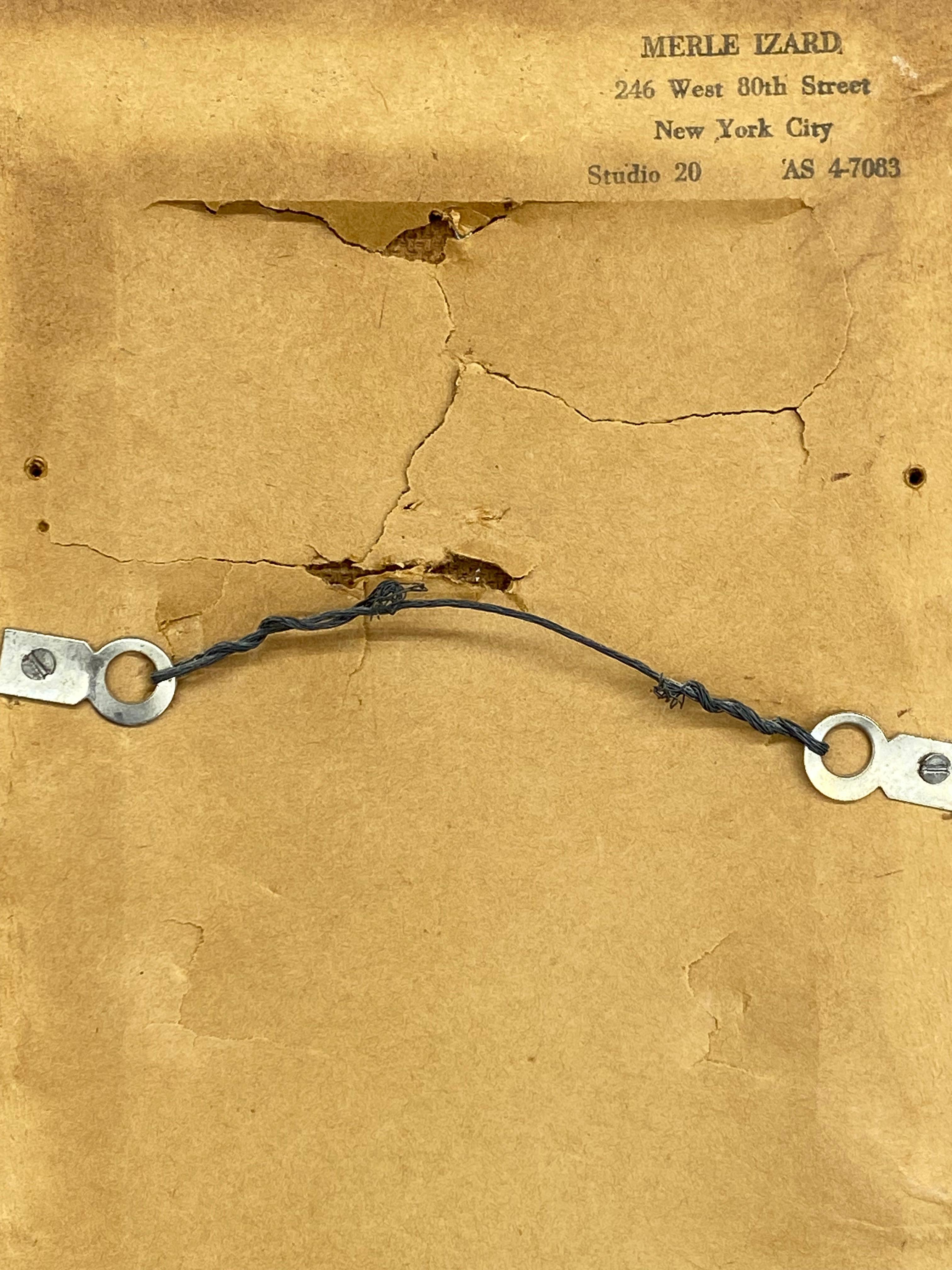 Peinture Merle Izard Wild Hollyhocks des années 1950 en vente 6