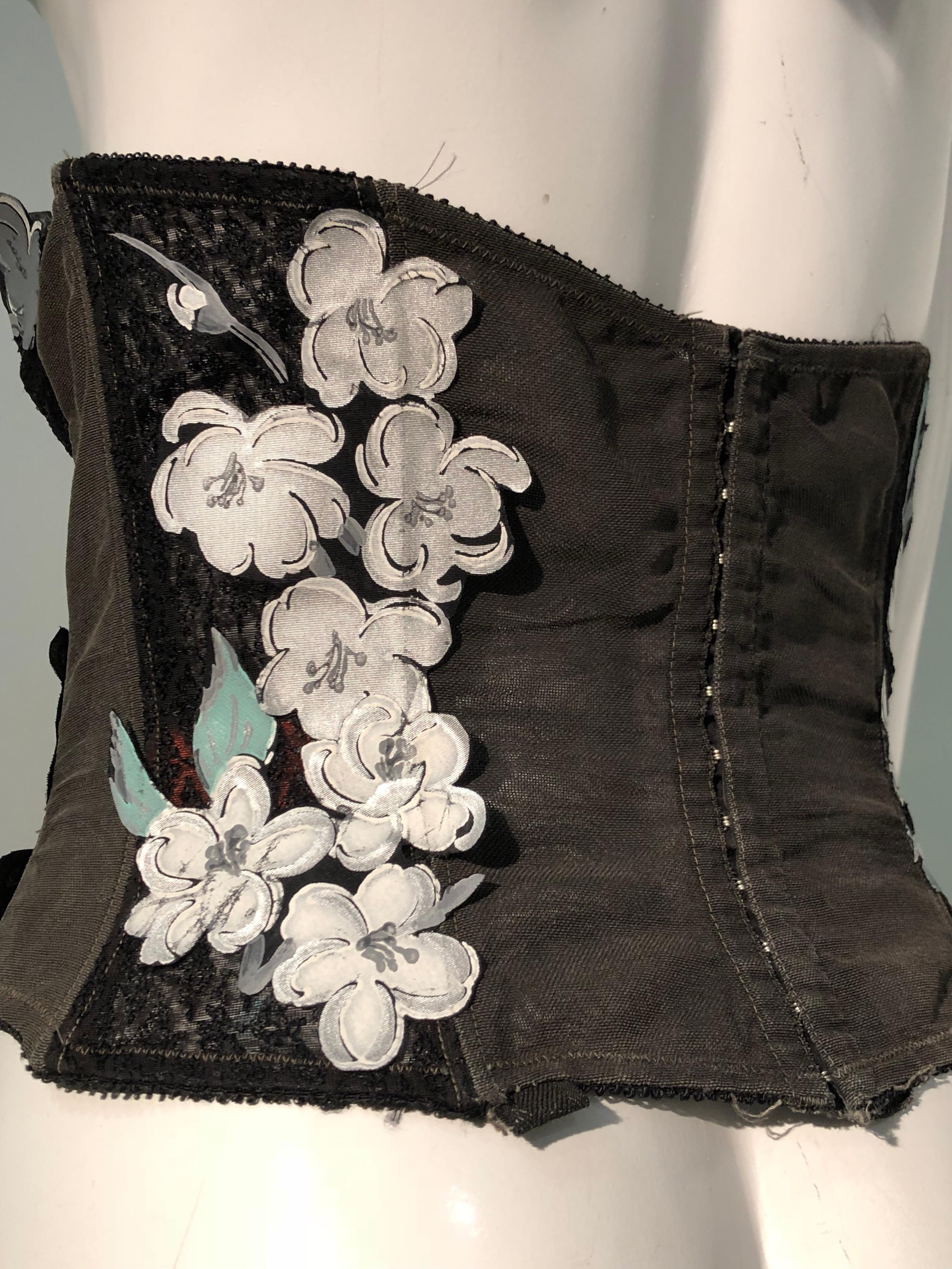 Bustier da vedova allegra anni '50 impreziosito da applicazioni di Torso Creations in vendita 1