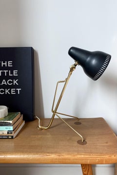 1950's Metal and Brass Table Lamp by Falkenberg