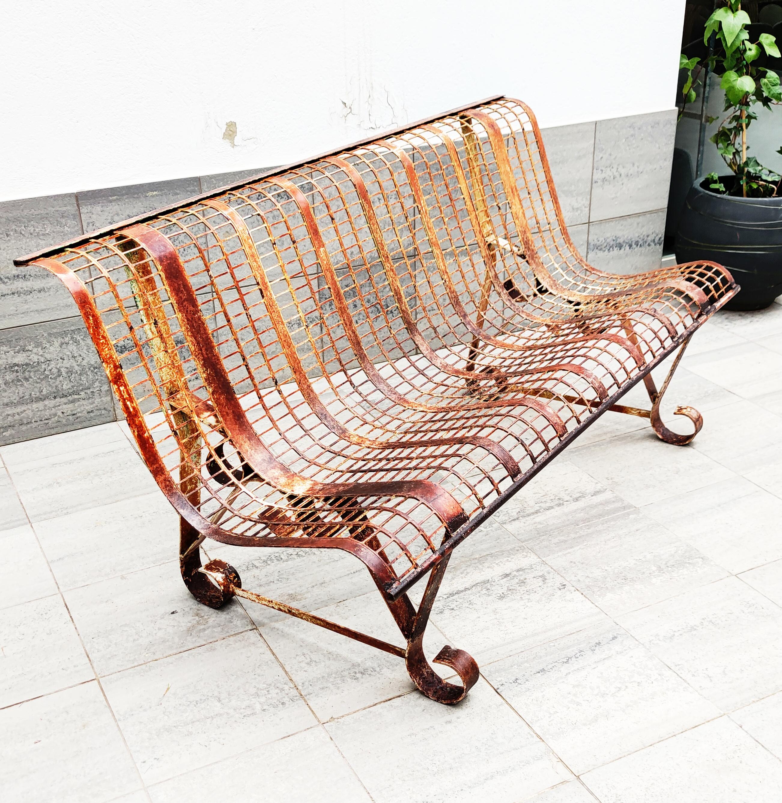 Iron 1950s Metal Bench, Spain For Sale