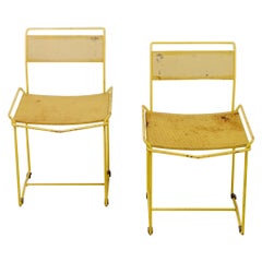 Chaises en métal des années 1950