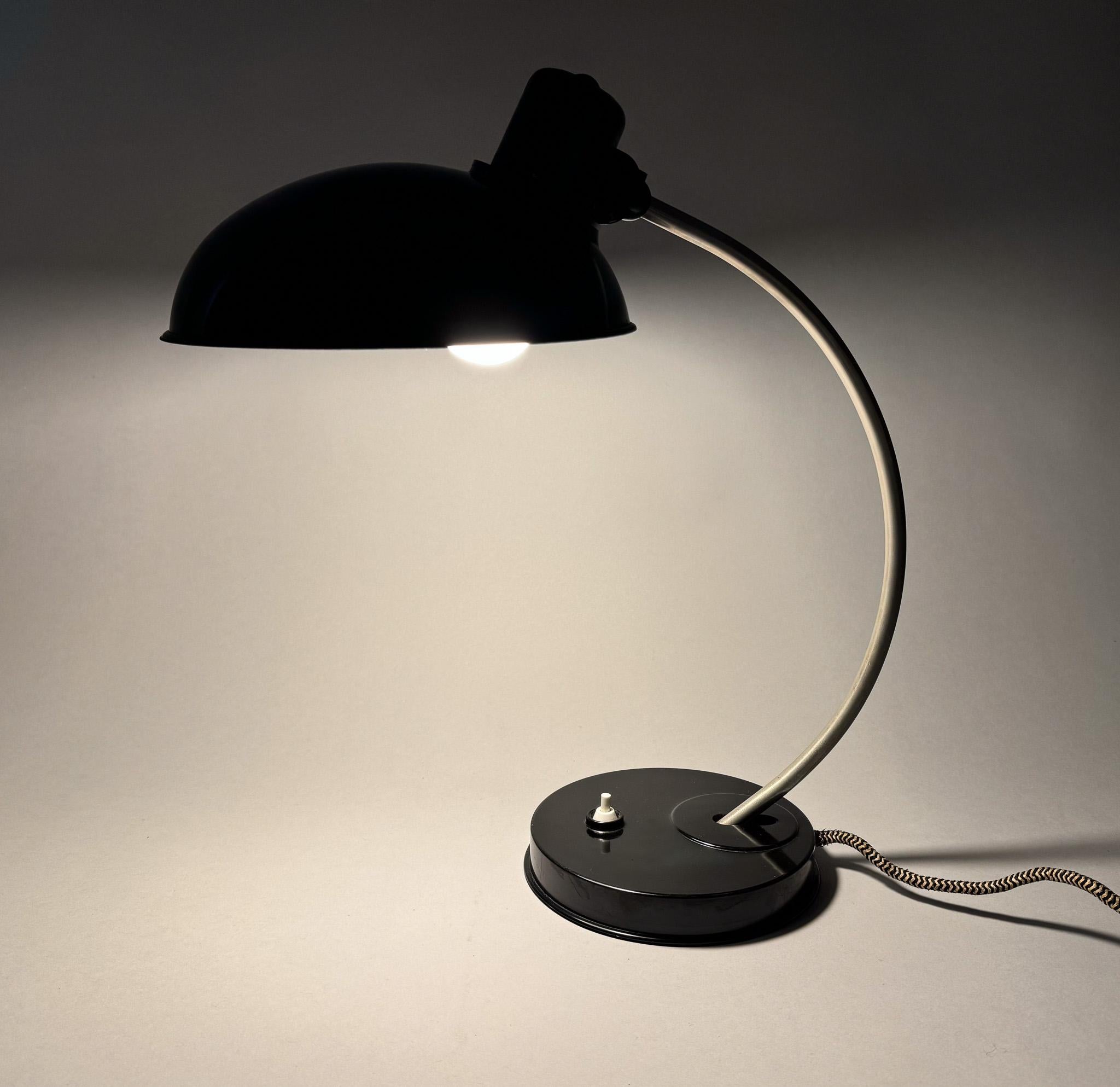 Lampada in metallo e cromo di Helion, Germania, anni '50, con etichetta in vendita 5