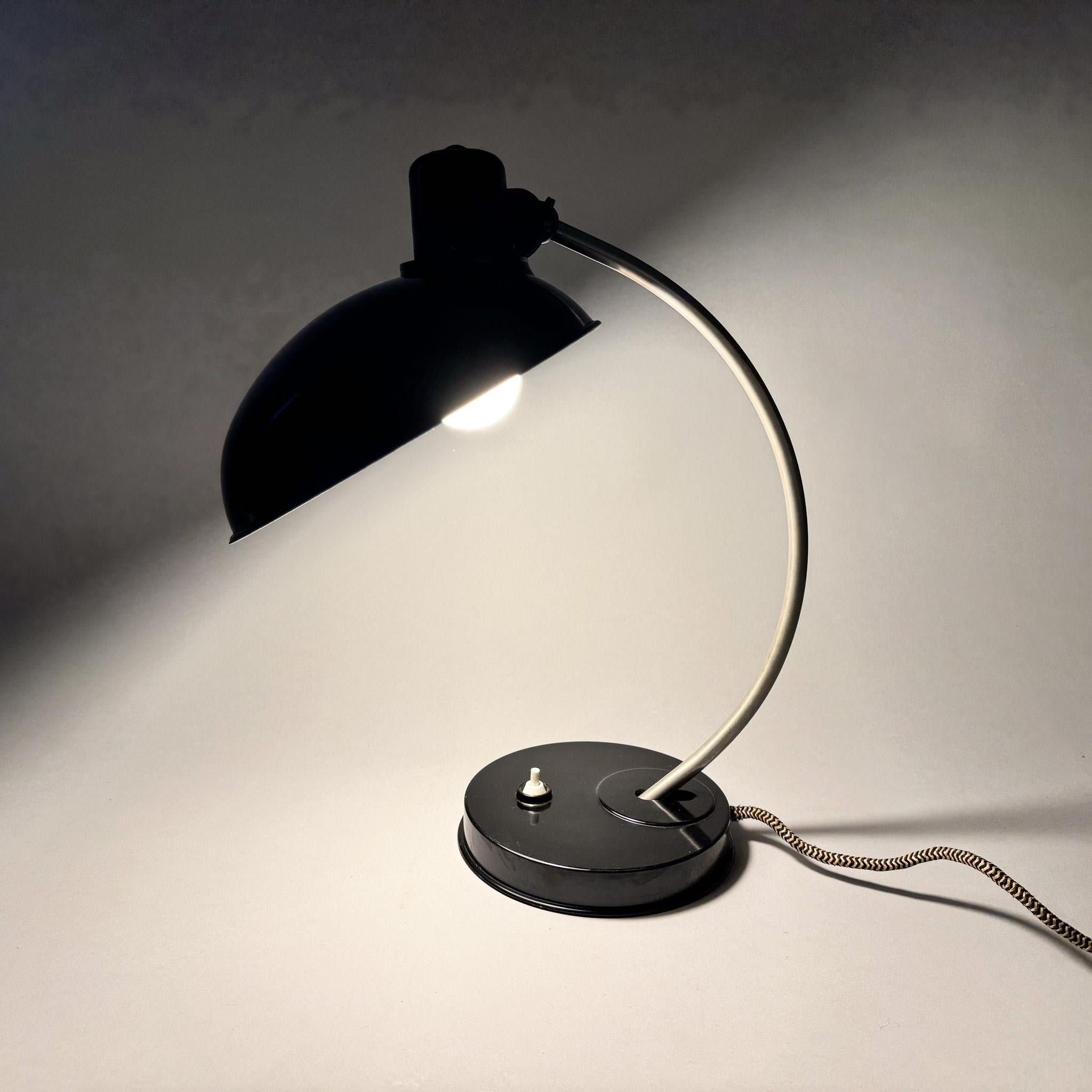 Lampada in metallo e cromo di Helion, Germania, anni '50, con etichetta In condizioni buone in vendita a Praha, CZ