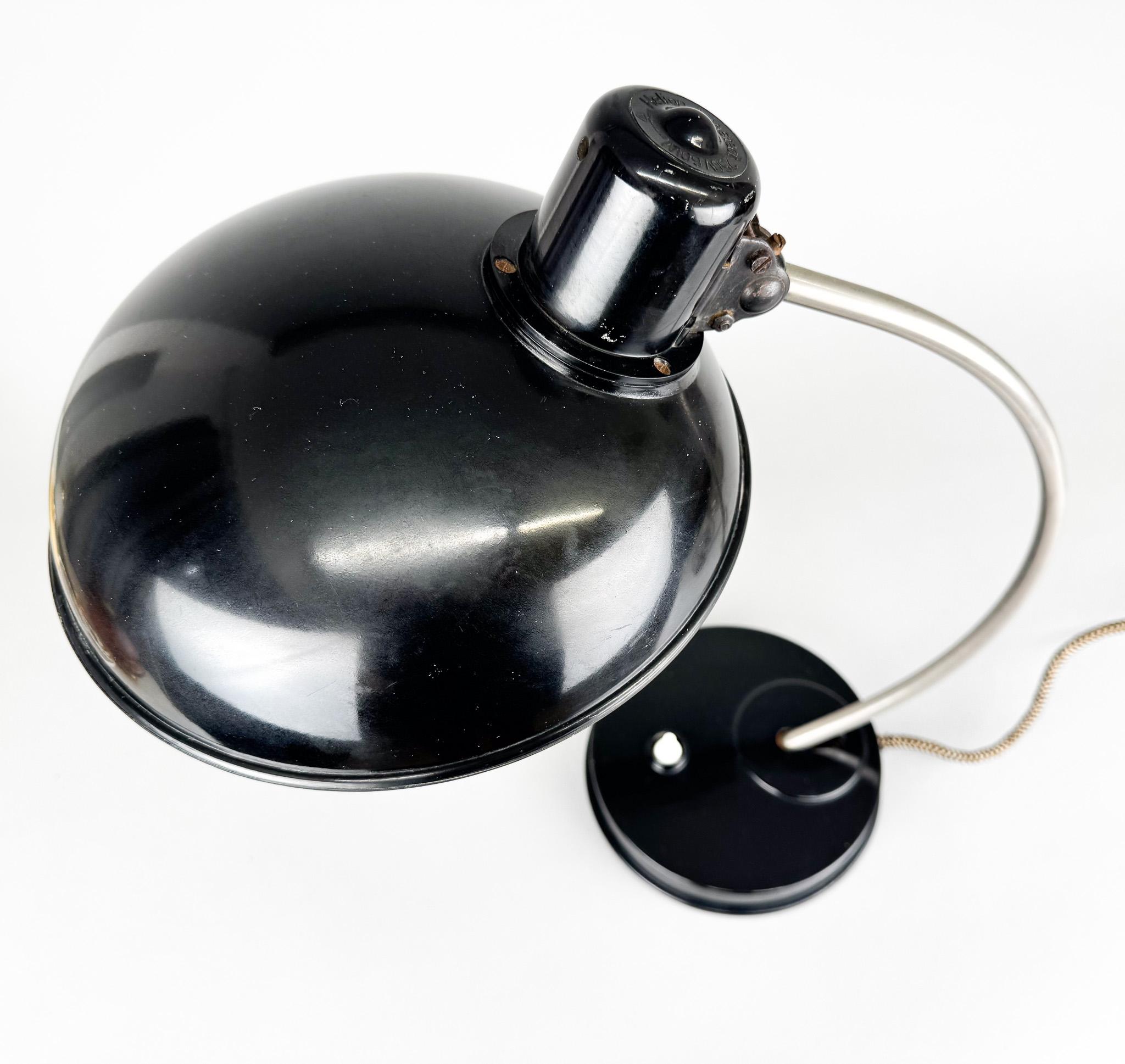 Metallo Lampada in metallo e cromo di Helion, Germania, anni '50, con etichetta in vendita