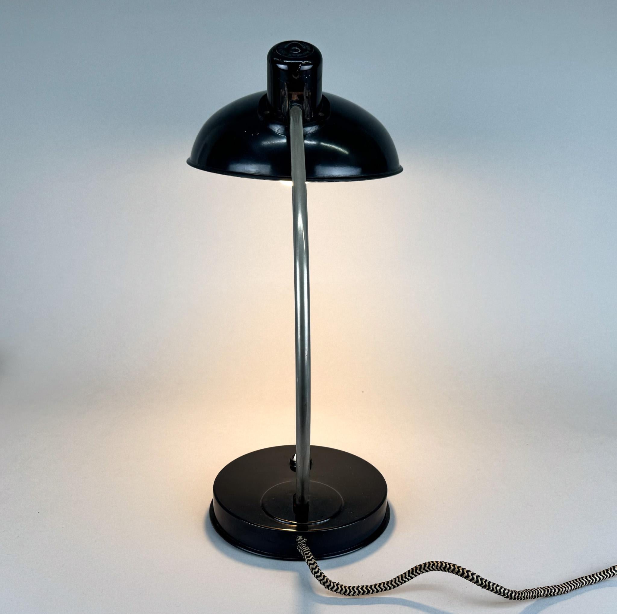 Lampada in metallo e cromo di Helion, Germania, anni '50, con etichetta in vendita 3