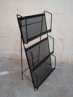 1950's Metal Folding Magazine Rack Attributed to Maurice Duchin USA