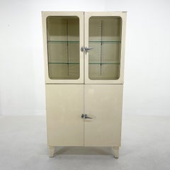 1950's Metal Medical Cabinet, Czechoslovakia