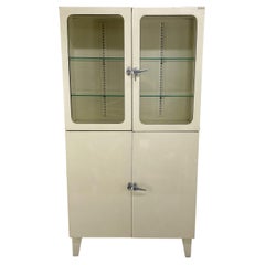 Used 1950's Metal Medical Cabinet, Czechoslovakia