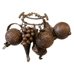 1950s Metal Rattles to Scare Away Spirits. Mexico