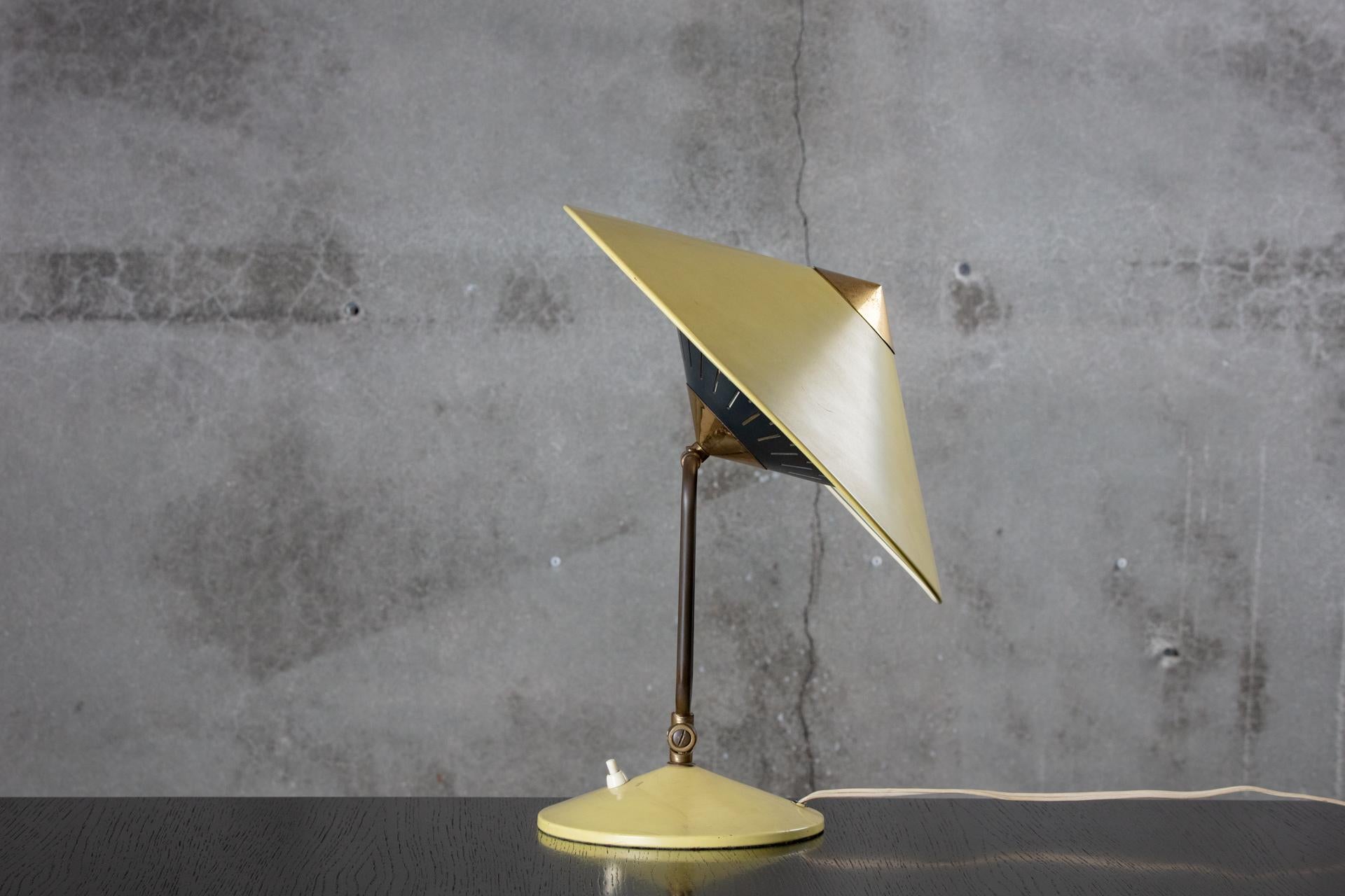 Mid-Century Modern 1950s Metal Shaded Swivel Lamp