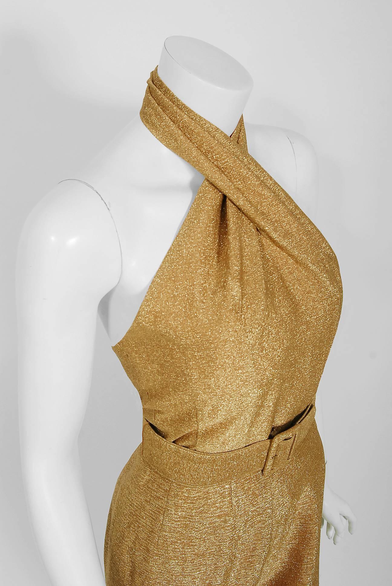 gold lurex jumpsuit