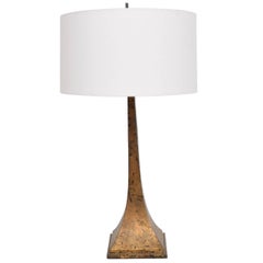 1950s Mexican Table Lamp in Gilt and Iron in the Style of Stewart Ross James
