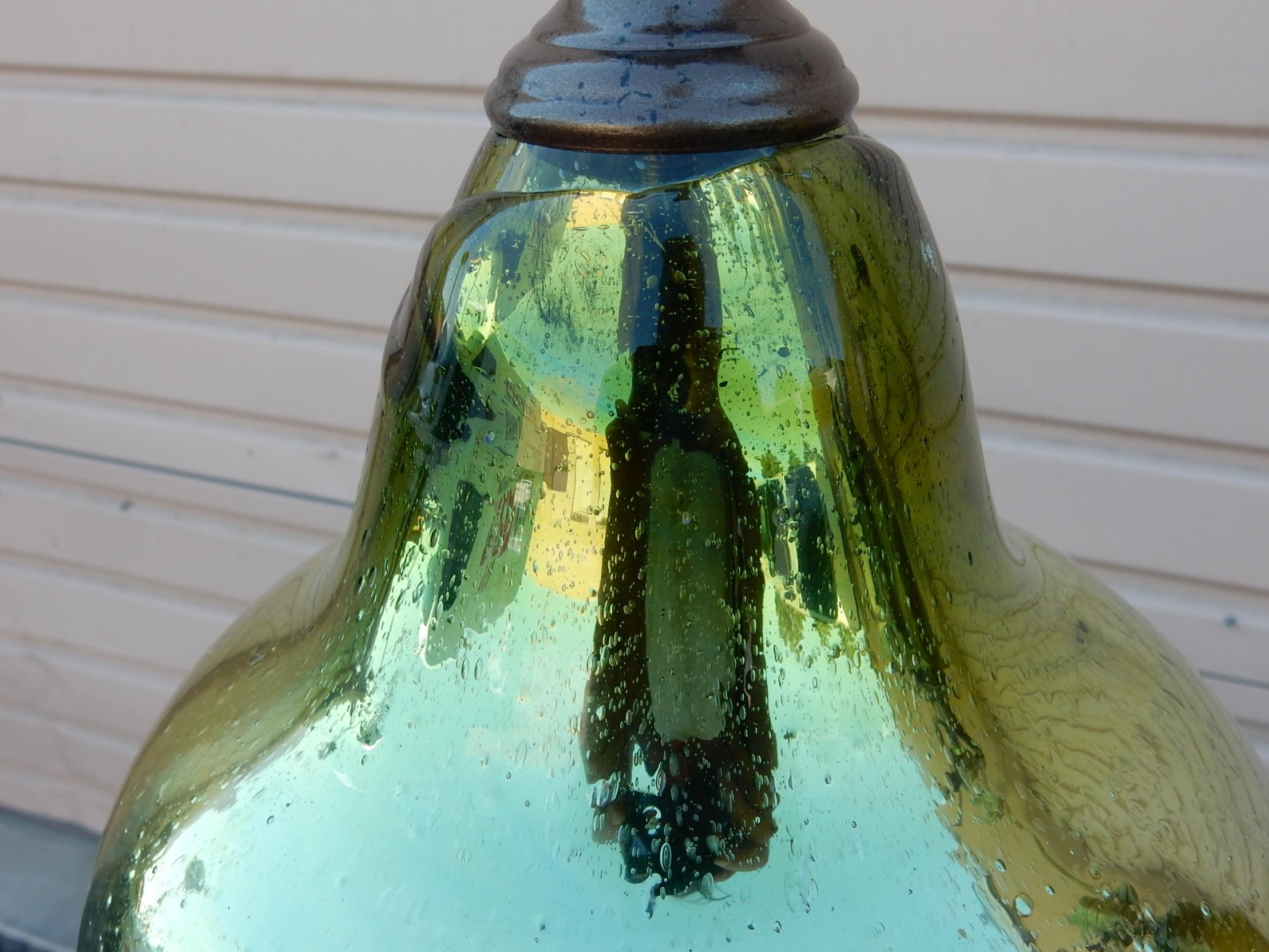 Fatto a mano Lampade in vetro di mercurio a forma di gabbia del Messico degli anni '50 in vendita