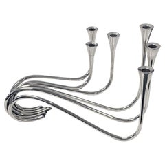 1950er Michelsen-Kandelaber aus dänischem Sterlingsilber mit 6 Lichtern