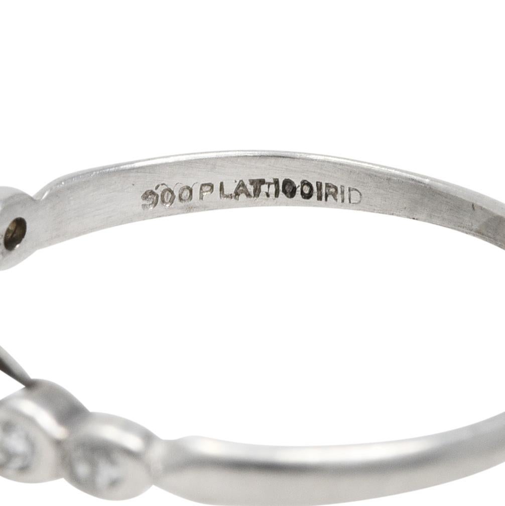 Women's or Men's 1950's Mid-Century 0.50 Carat Diamond Platinum Engagement Ring