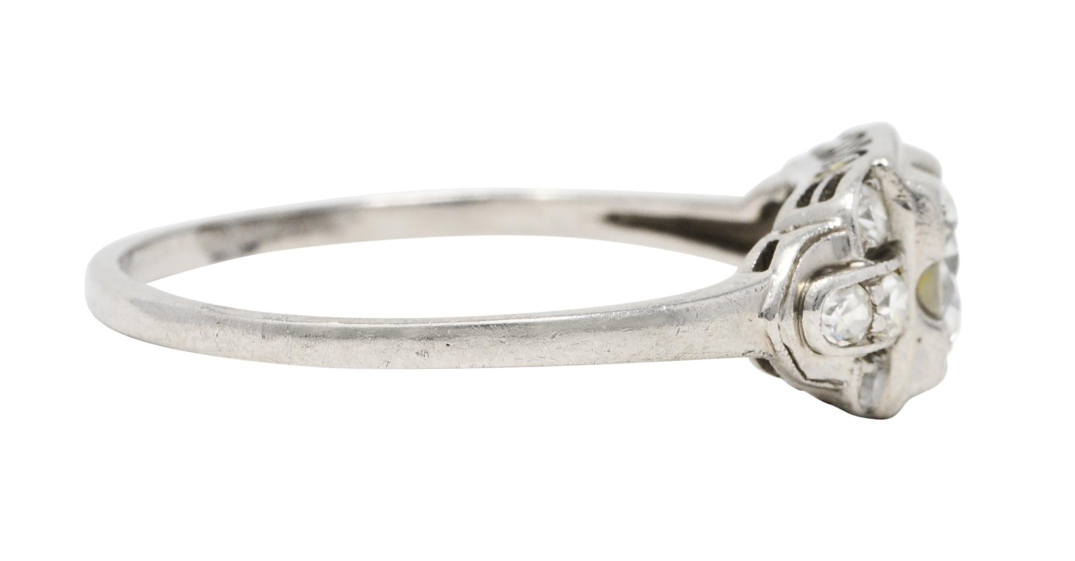 Retro 1950's Mid-Century 0.65 Carat Diamond Platinum Engagement Ring