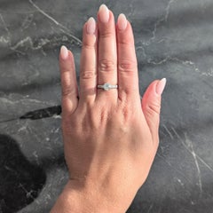 1950's Mid-Century 1.05 CTW Old European Cut Diamond Platinum Engagement Ring