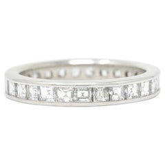 1950's Mid-Century 2.00 Carats Diamond Platinum Eternity Band Ring
