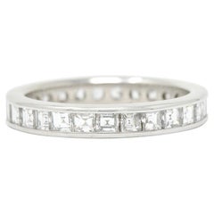 1950's Mid-Century 2.00 Carats Diamond Platinum Eternity Band Ring