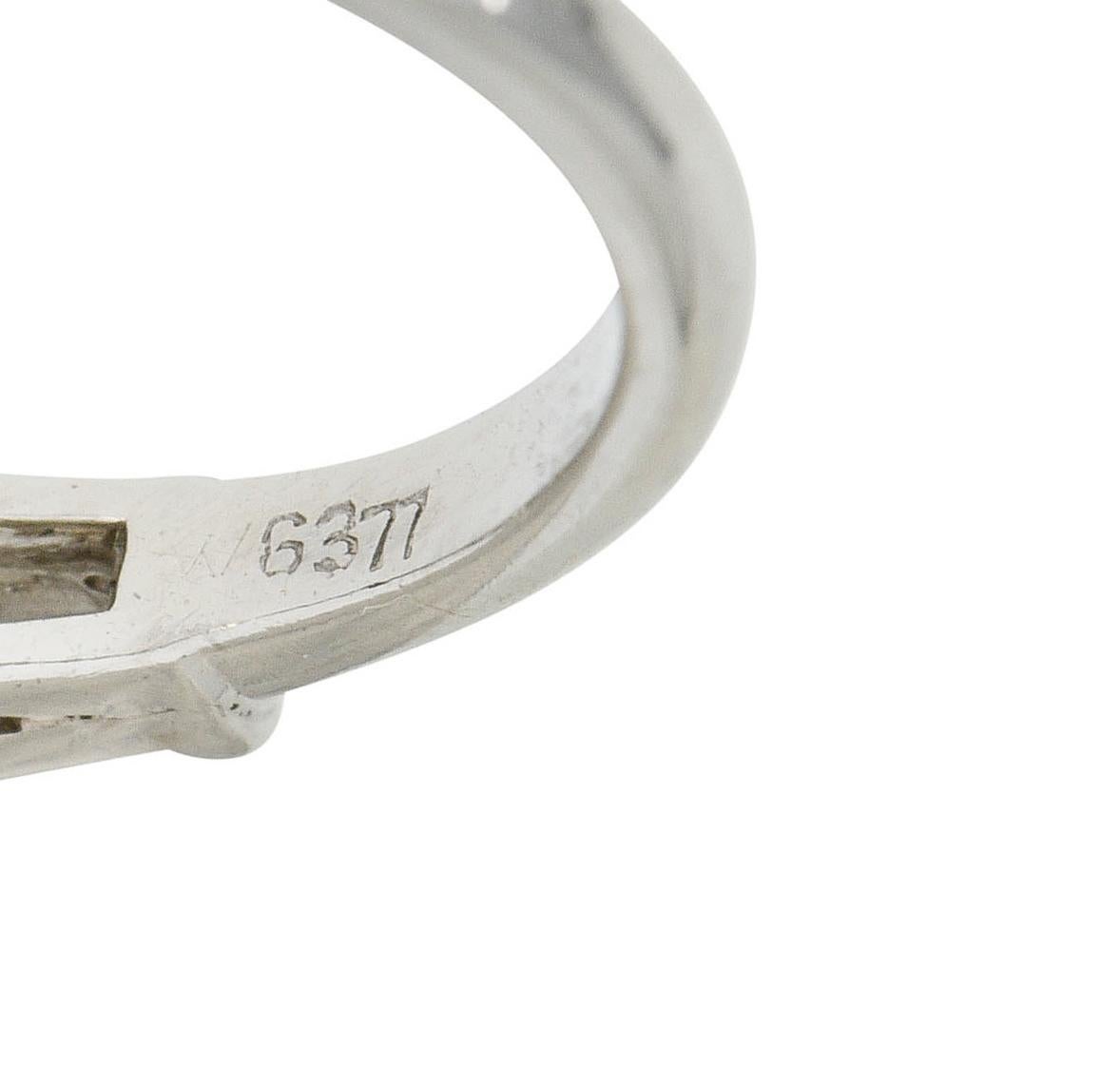 1950s Midcentury 2.62 Carat Diamond Platinum Engagement Ring GIA 3
