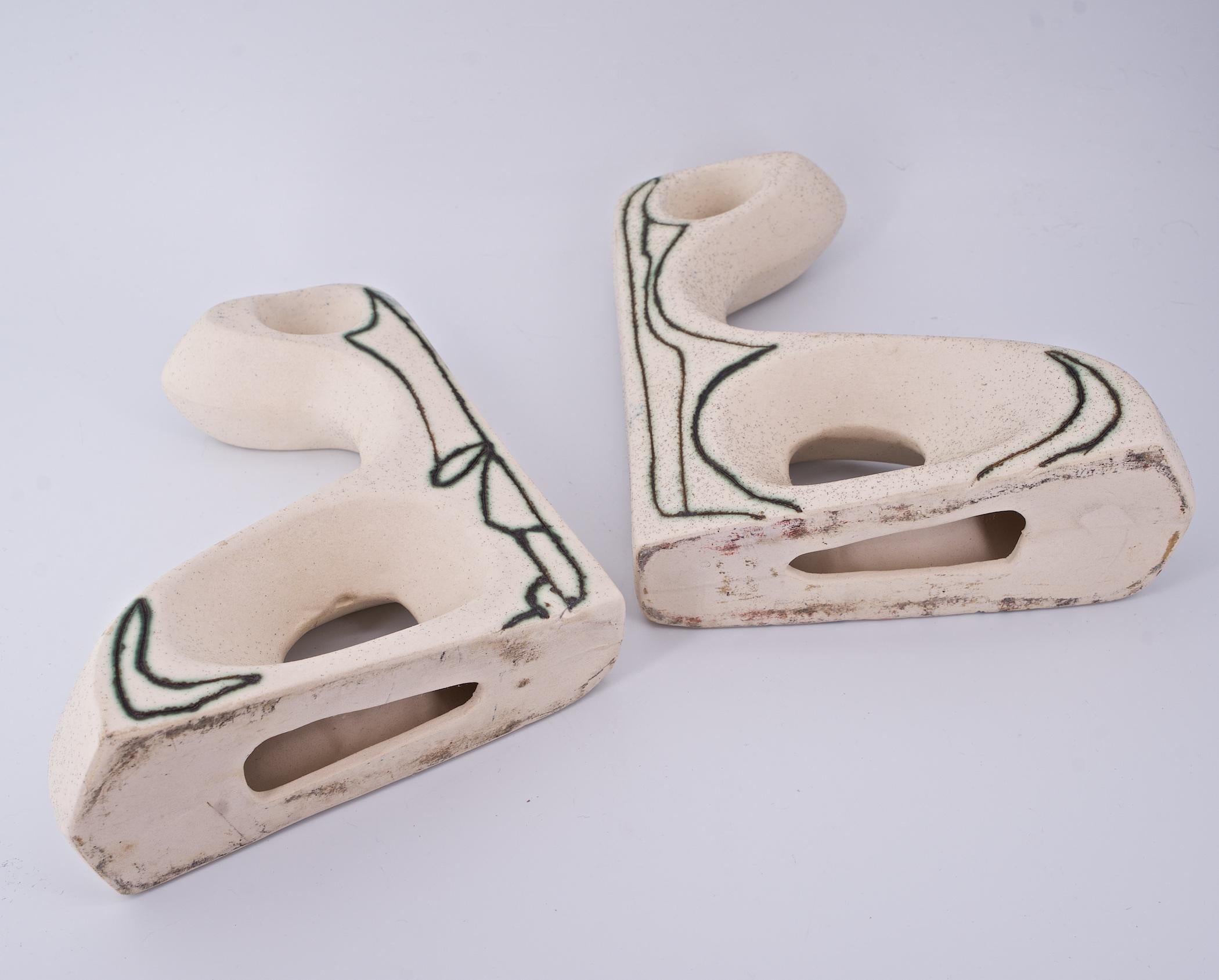 Mid-20th Century 1950s Mid-Century Abstract Biomorphic Bookends For Sale