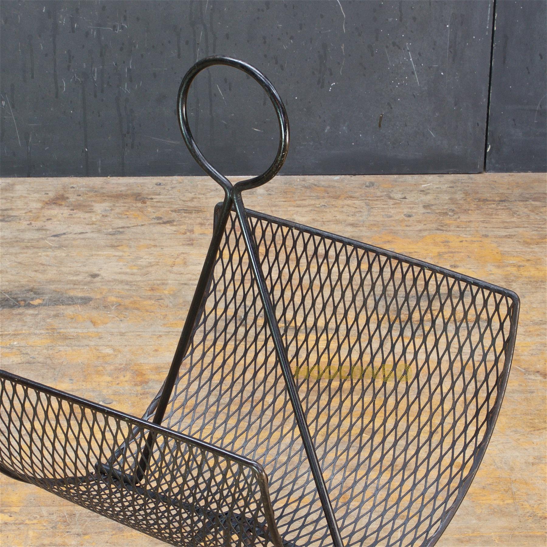 Welded 1950s Seymour Robins Architectural Catch-All Rack Bin California Design For Sale