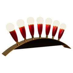 1950s mid century austrian bow table lamp
