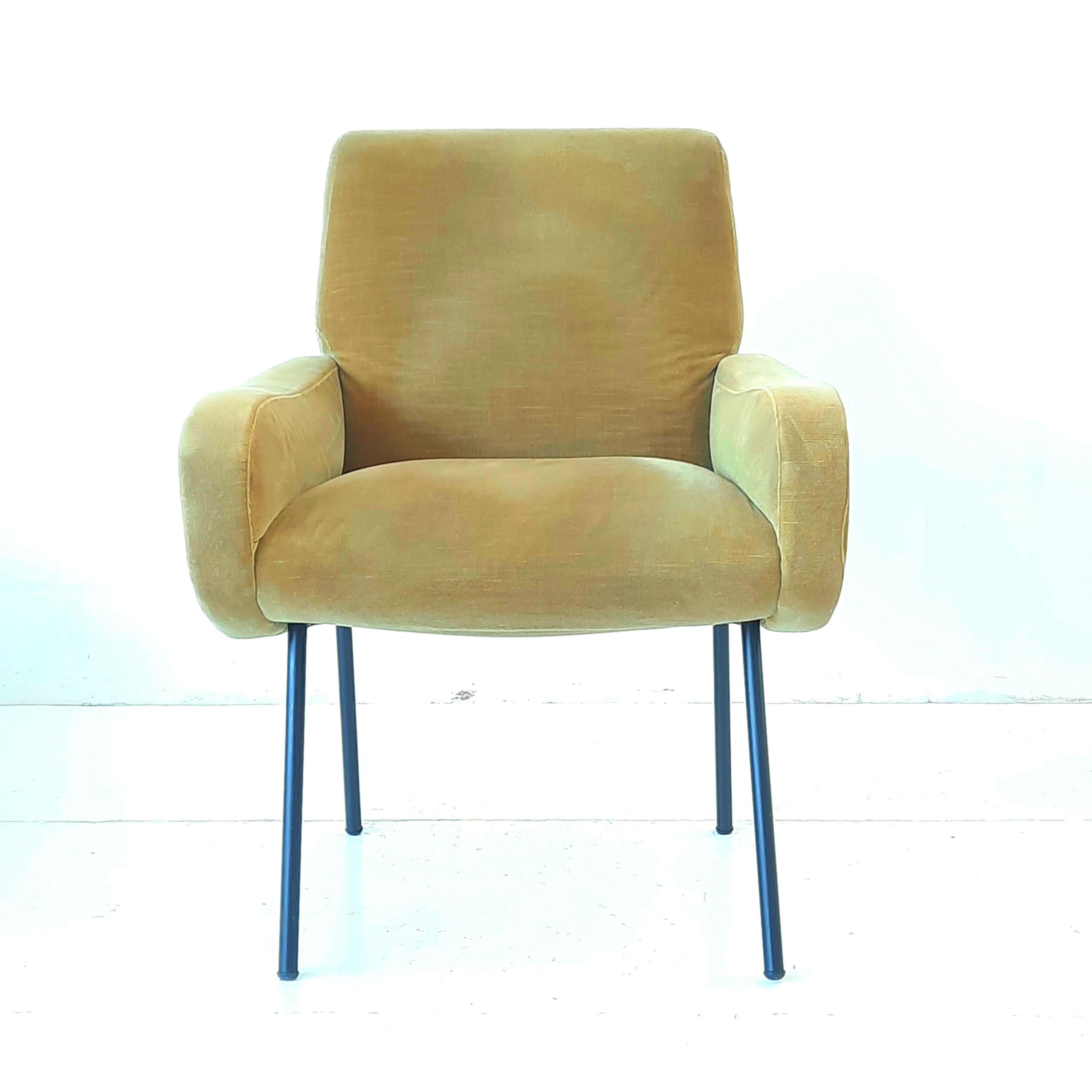 Metal 1950s Mid Century Baby Armchair by Marco Zanuso for Arflex For Sale
