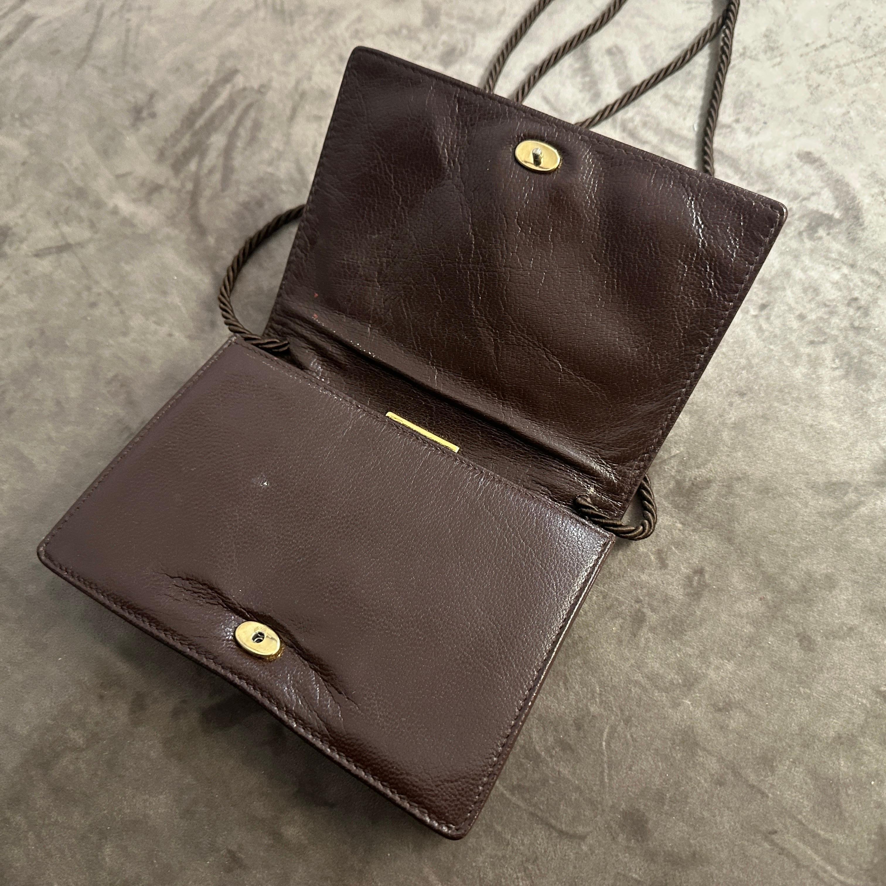 1950s Mid-Century Bakelite and Brass Italian Shoulder Mini Bag For Sale 1