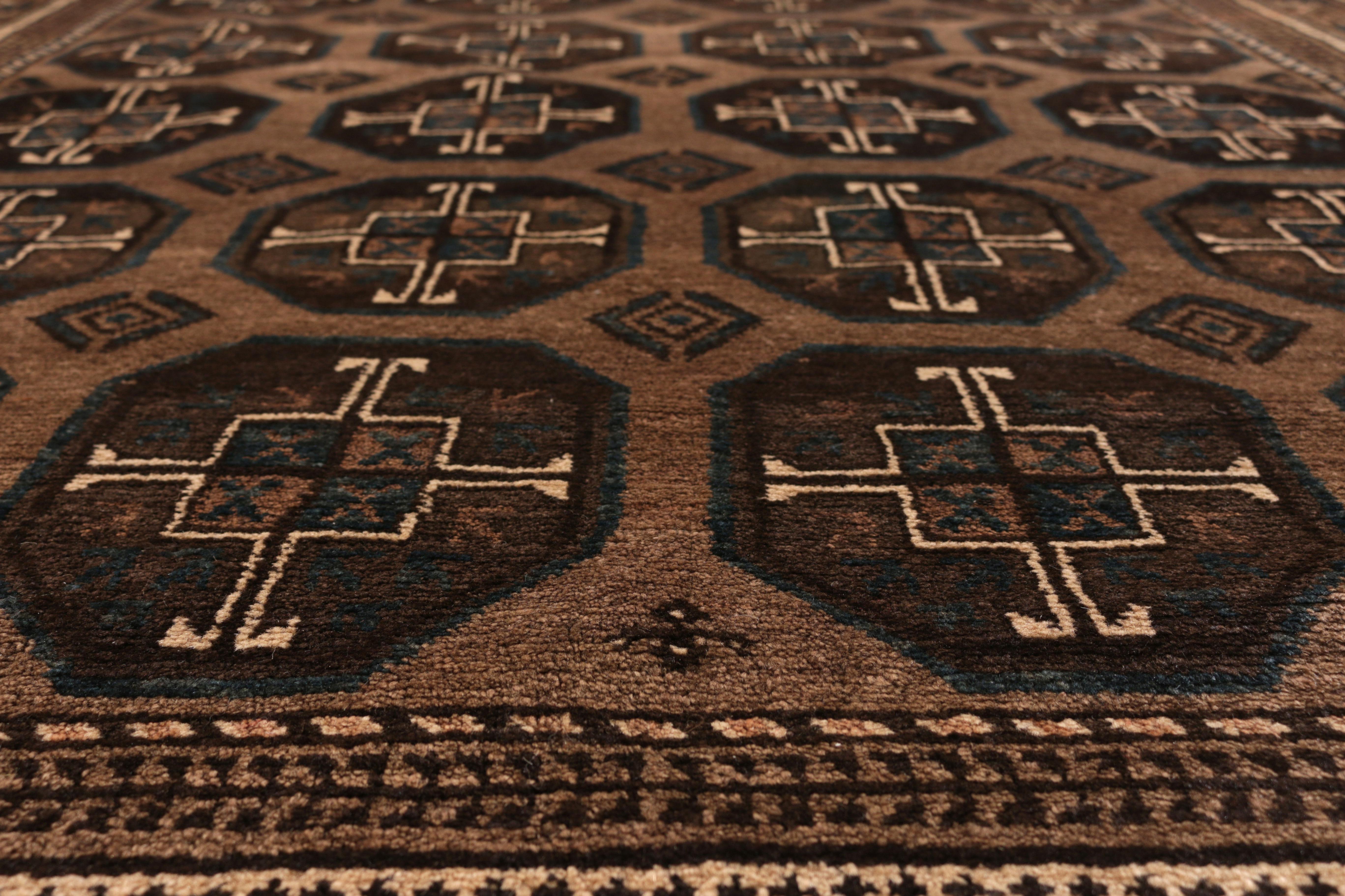 Mid-20th Century 1950s Midcentury Baluch Rug Geometric Persian Tribal Pattern by Rug & Kilim