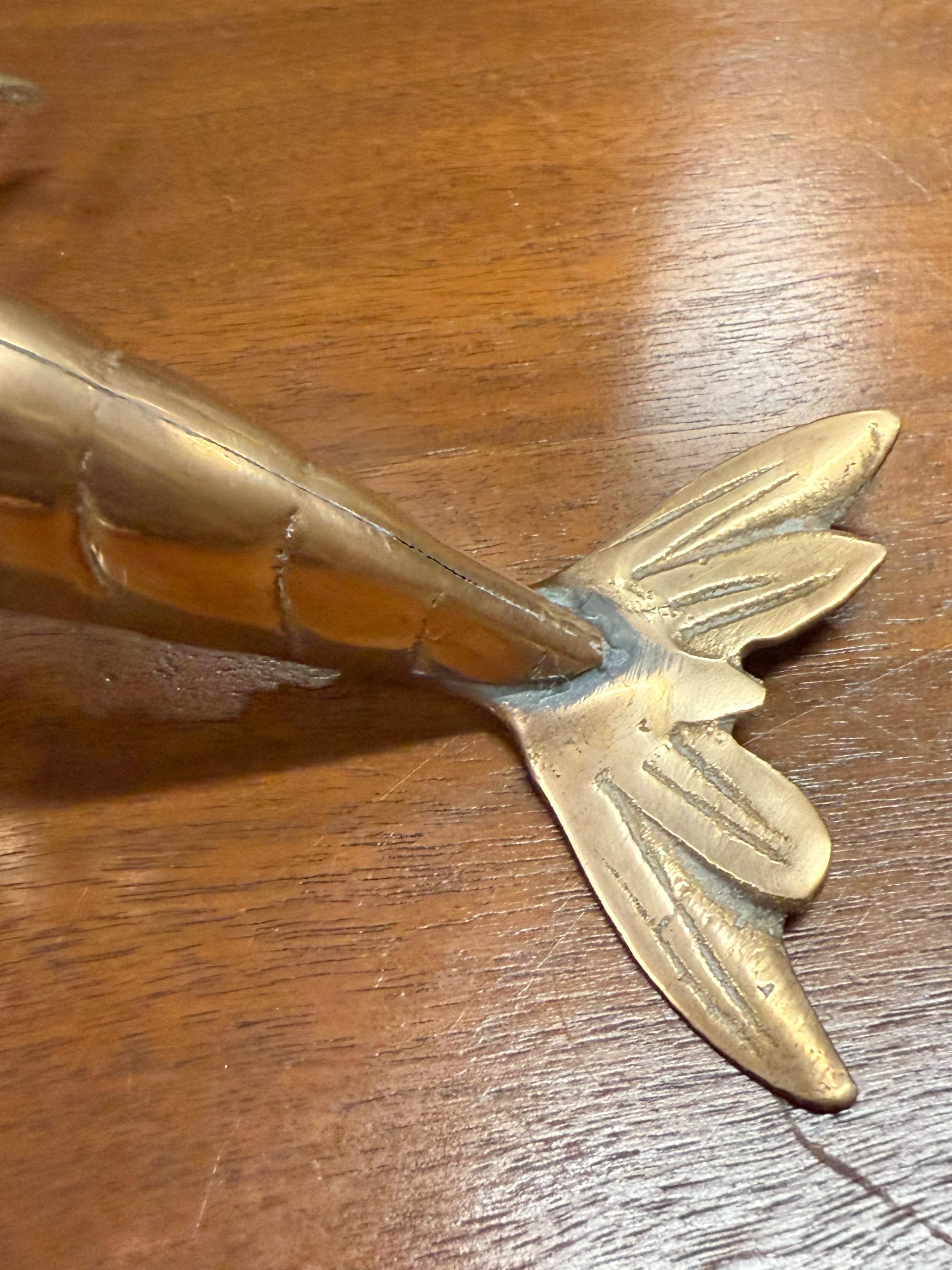 Unknown 1950s Mid-Century Brass Lobster For Sale