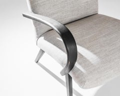 1950s Mid-Century Czech Beige Bentwood Armchairs, a Pair