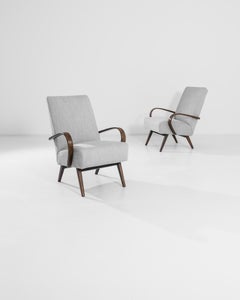 1950s Mid-Century Czech Bentwood Armchairs, a Pair