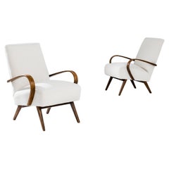 1950s Mid-Century Czech Bentwood Armchairs, a Pair
