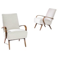 1950s Mid-Century Czech Bentwood Armchairs, a Pair