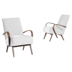 1950s Mid-Century Czech Bentwood Armchairs, a Pair