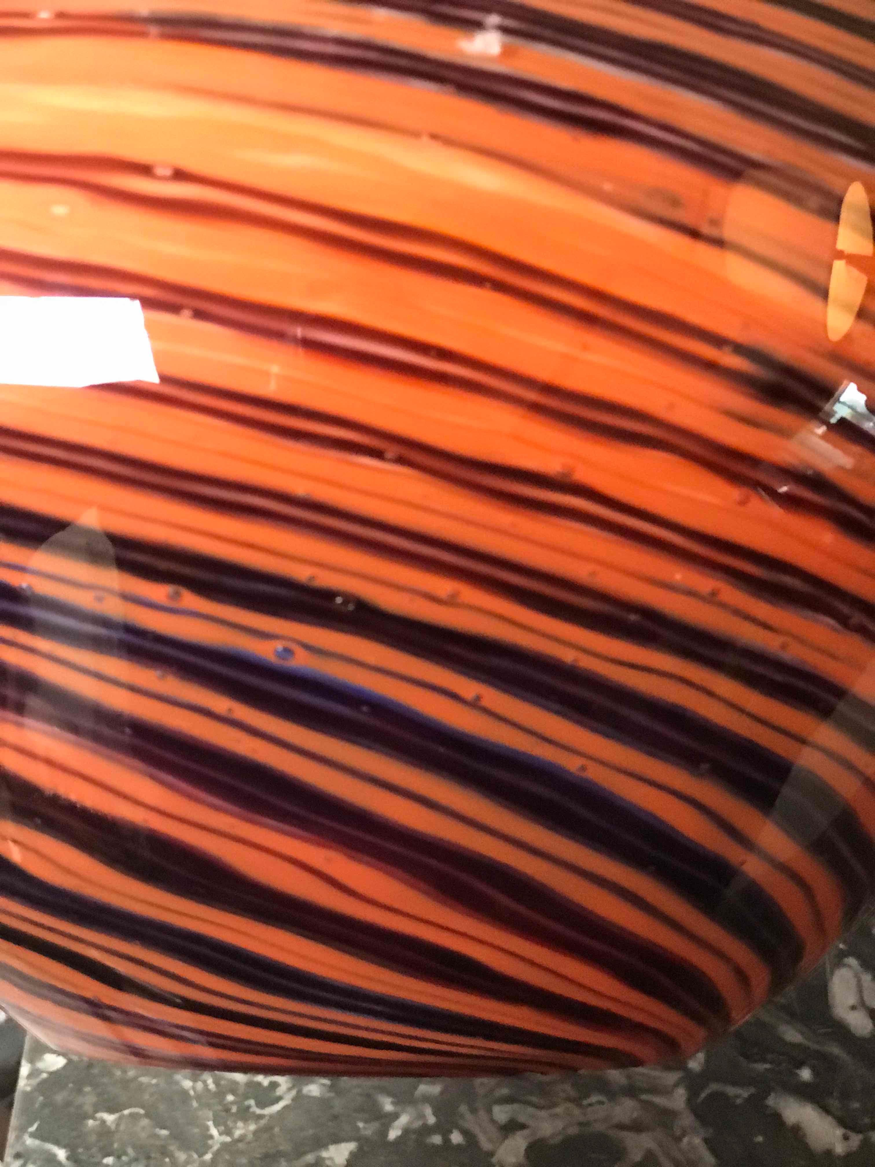 1950s Mid-Century English Red Studio Glass Bowl 2