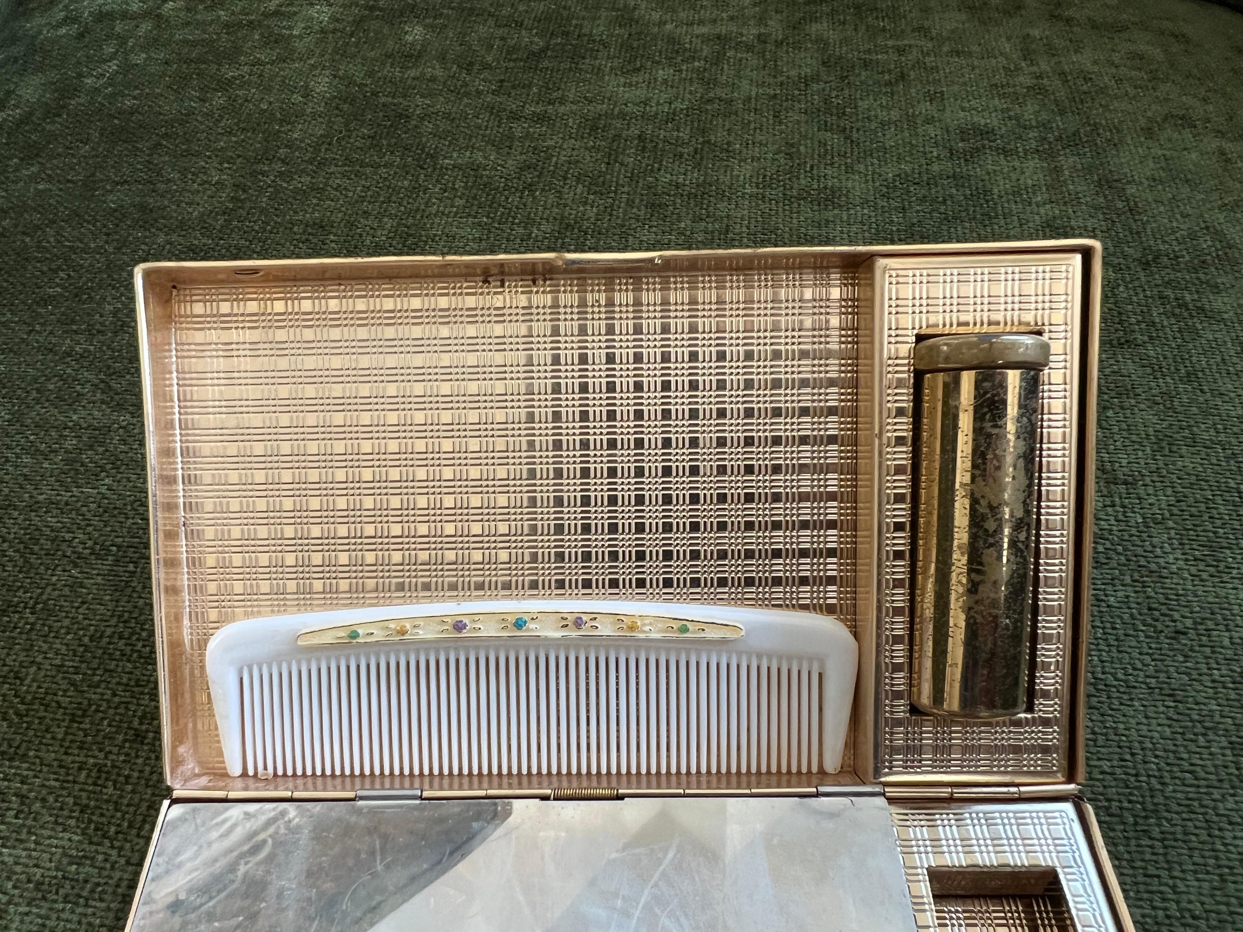 Kit da polso compatto e portasigarette Evans del Mid-Century degli anni '50 in vendita 2