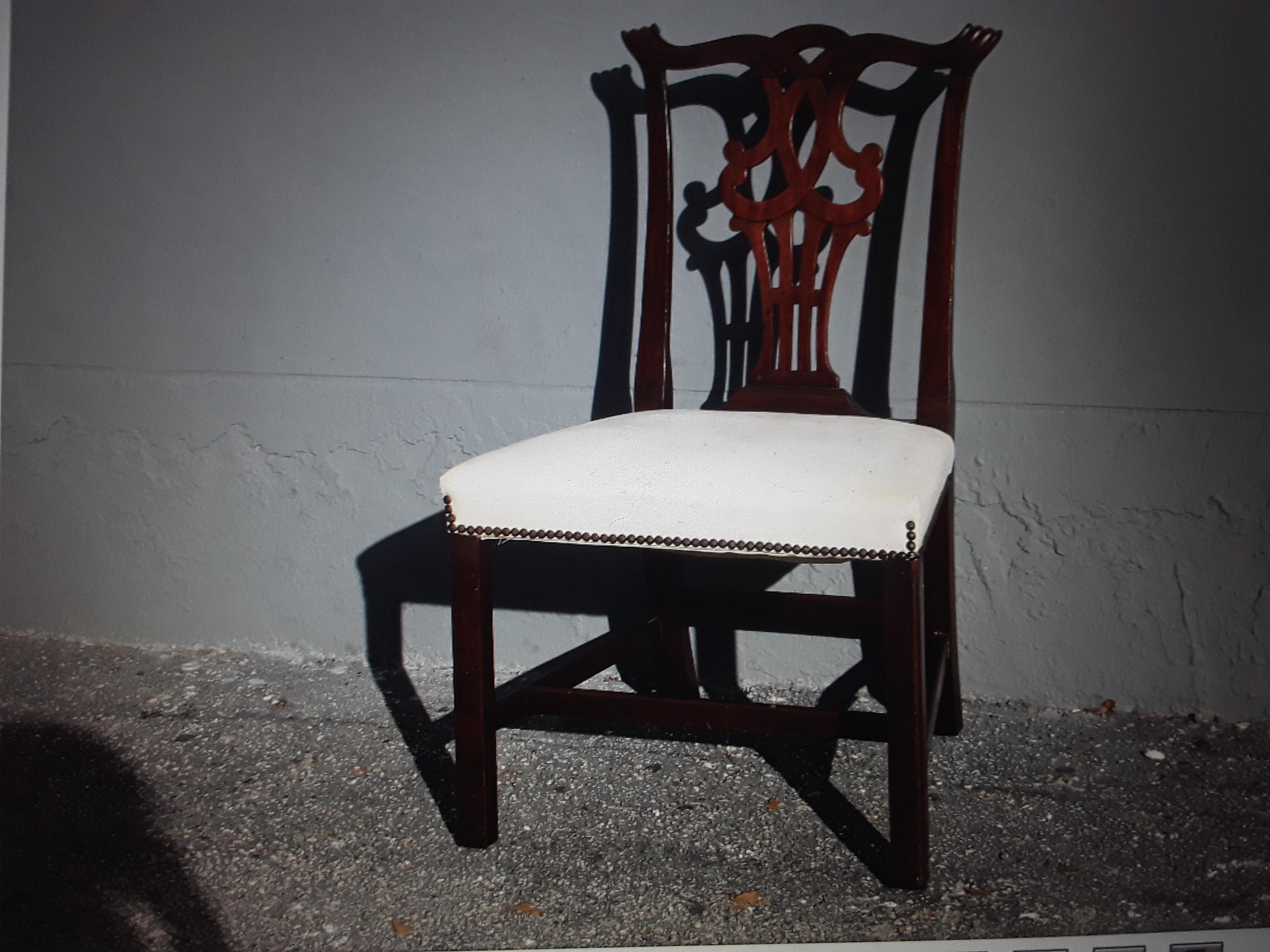 1950's Mid Century Expertly Carved Chippendale style Accent/ Side Chair For Sale 4