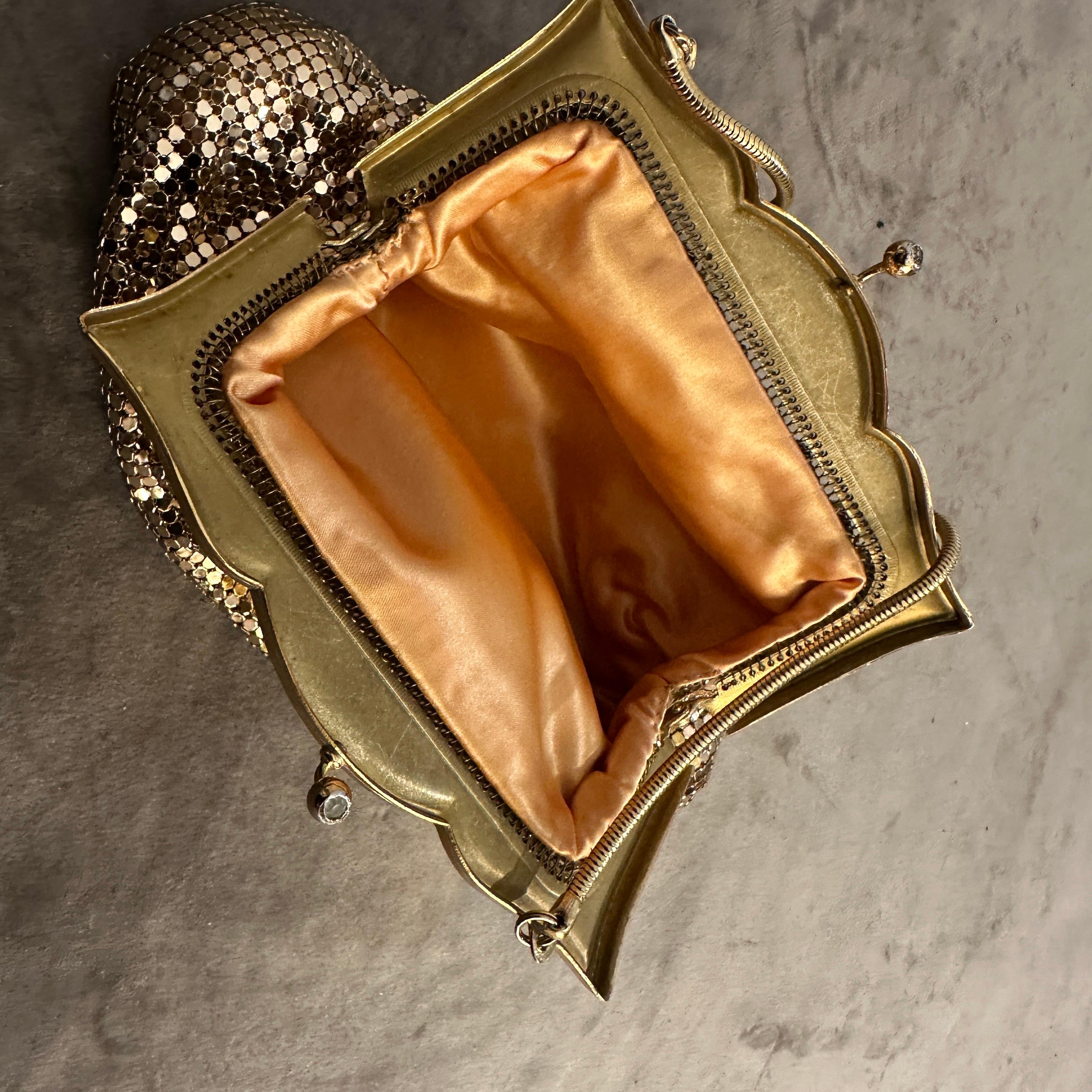 1950s Mid-Century Gold Metal Italian Evening Bag For Sale 2