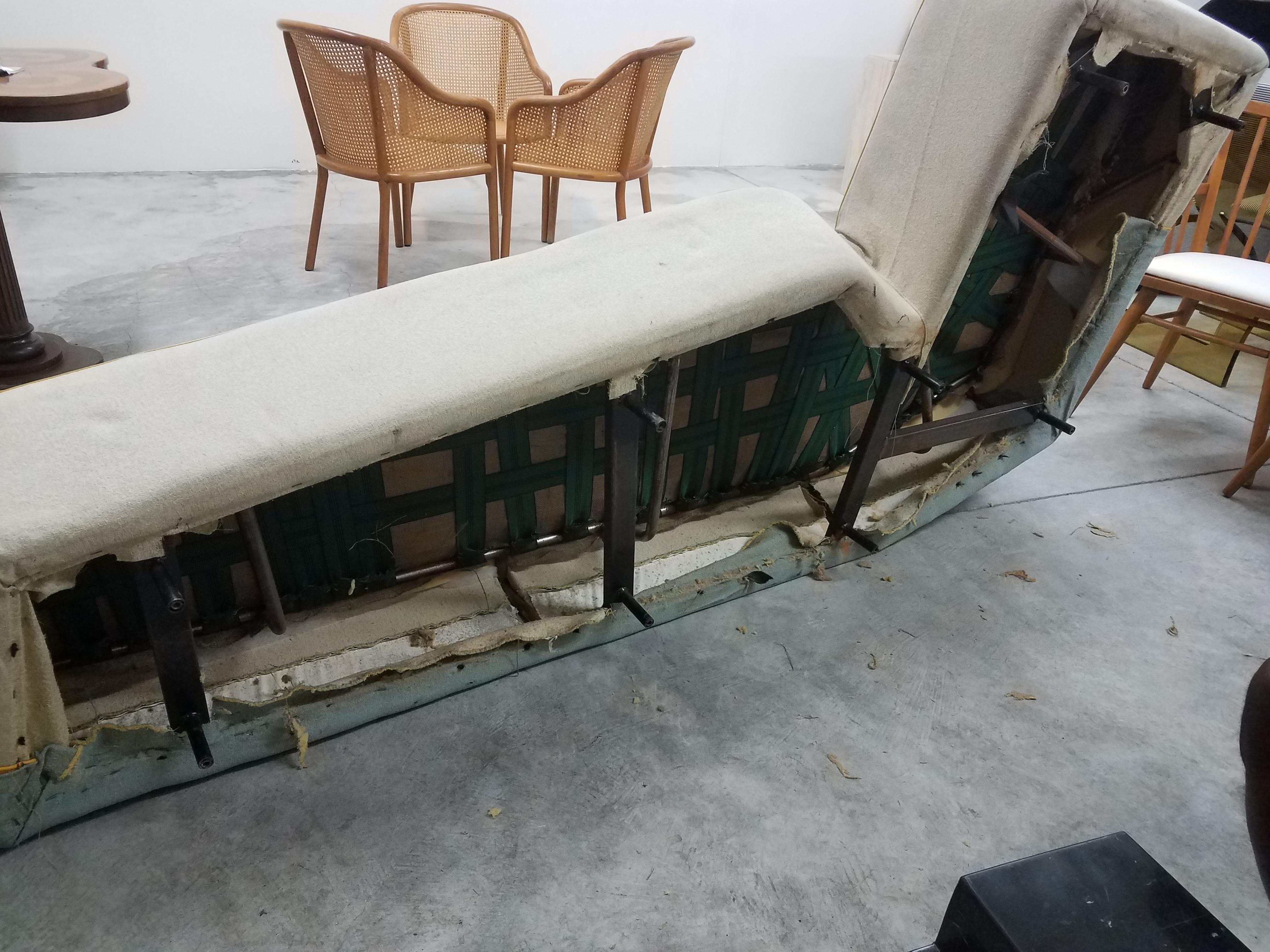 1950's Mid Century Italian Angled Sofa For Sale 5
