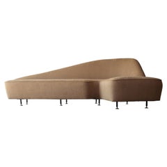 1950's Mid Century Italian Angled Sofa