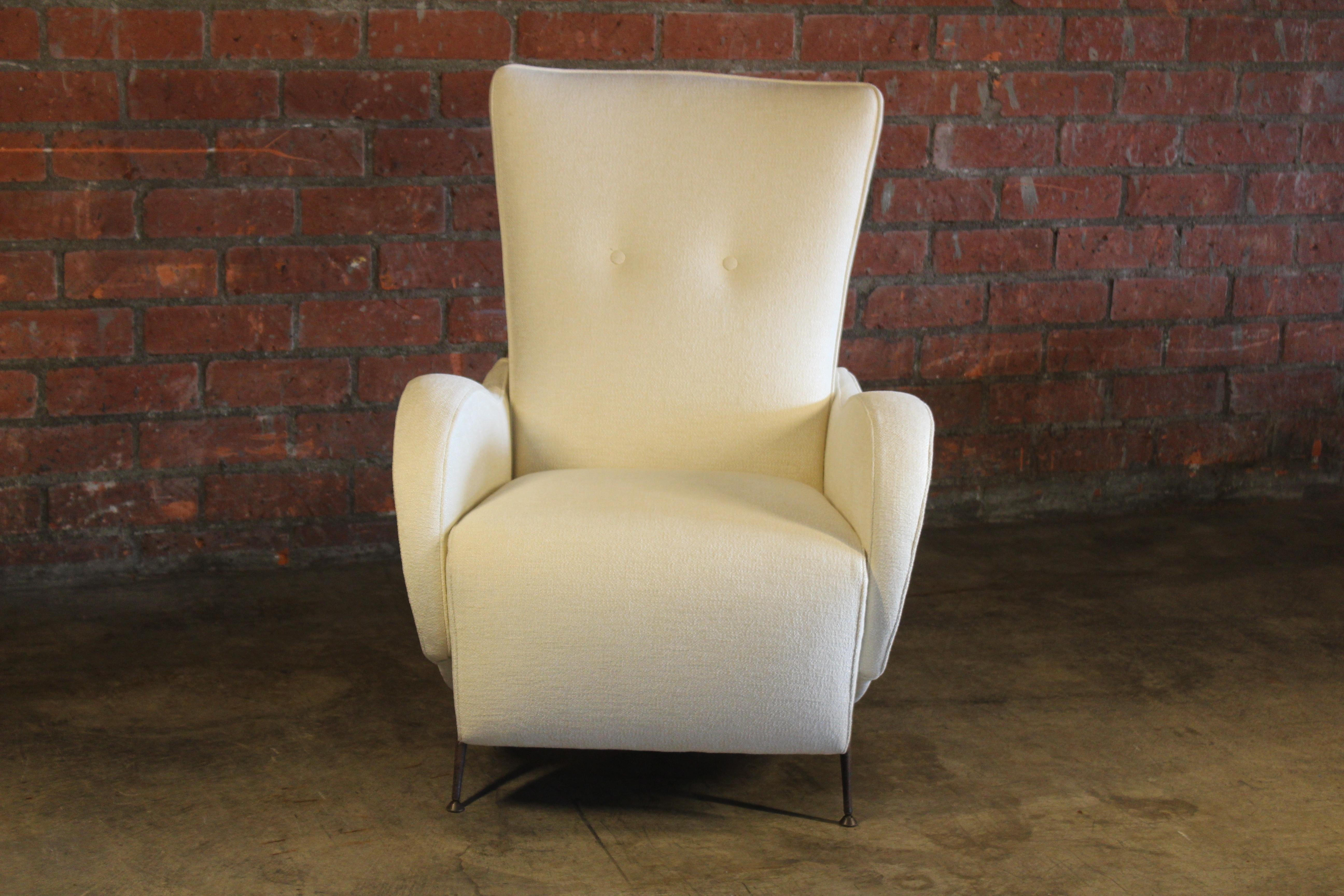 1950s Mid Century Italian Lounge Chair For Sale 12