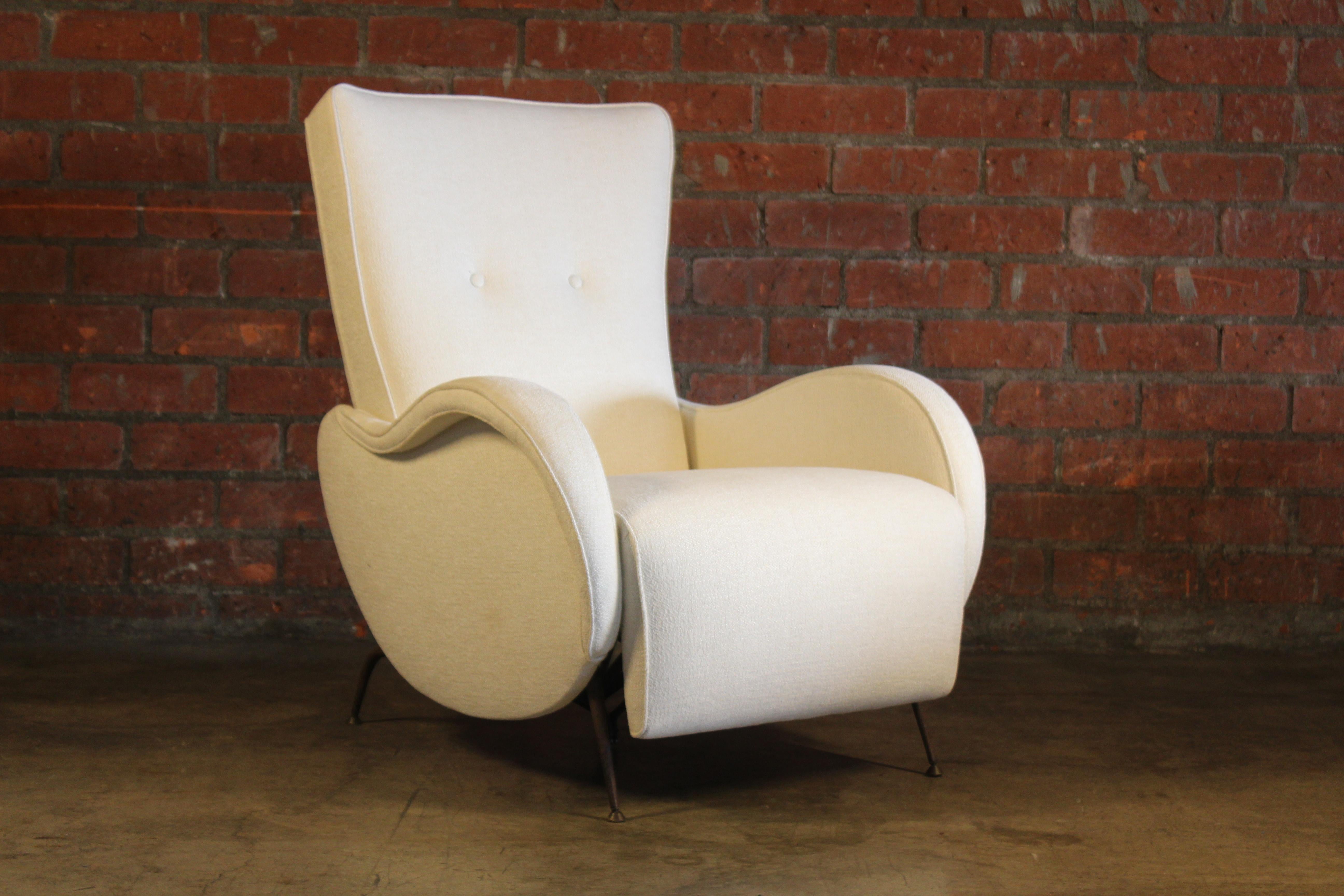 1950s Mid Century Italian Lounge Chair For Sale 14