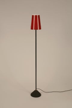 1950s Mid Century Italian Red Floor Lamp