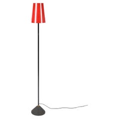 1950s Mid Century Italian Red Floor Lamp