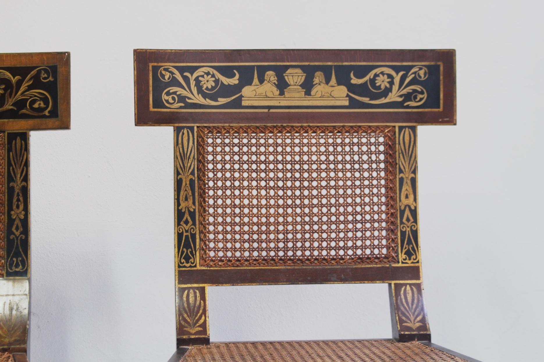 Klismos-Stuhl aus Holz im Mid-Century-Stil nach Benjamin Latrobe, 1950er Jahre im Angebot 3
